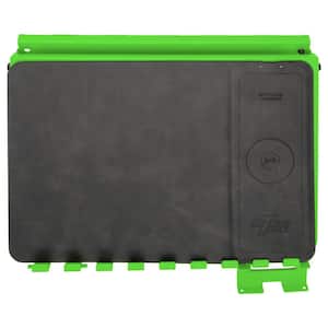 12.5 in. W Steel Media/Tech Holder with Phone Charging Pad for RX & DX Series Extreme Power Workstation Hutches in Green