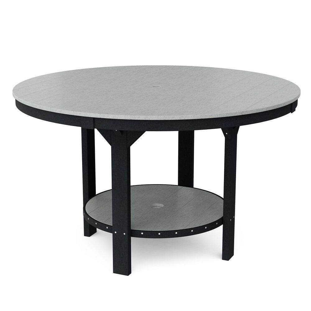Heritage Light Gray and Black HDPE Plastic Outdoor 60 in. Pub Counter Height Table price history on PriceWatchPro