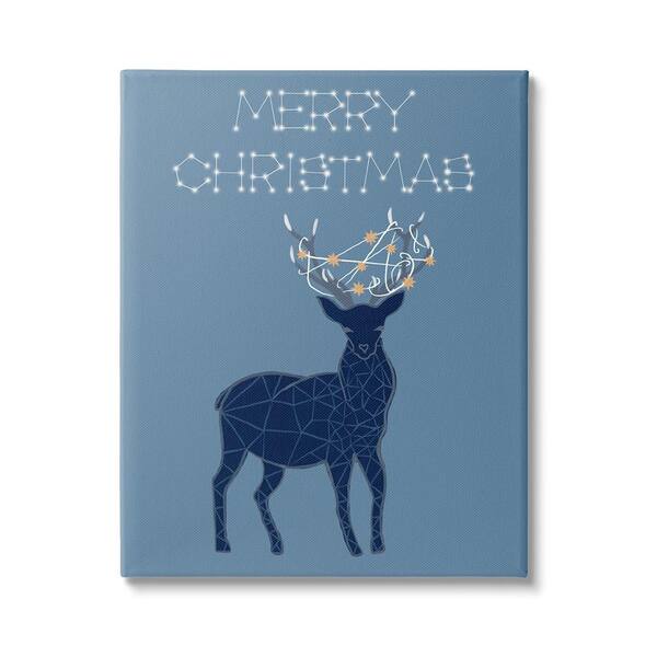 Stupell Industries Christmas Constellations Deer by Hannah by att 1-Piece Unframed Graphic Print Animal Poster Art Print 48 in. x 36 in.