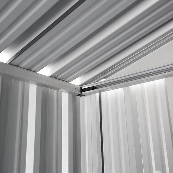 SWD Staykiwi 10 ft. W x 8 ft. D Metal Shed with Windows, Vents