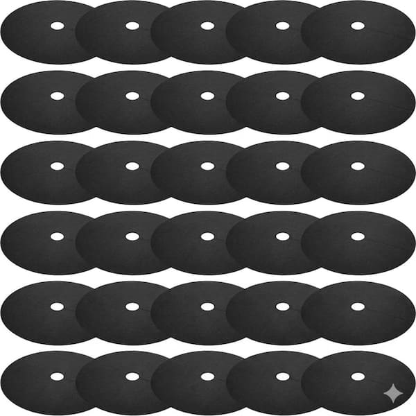 32.2 in Tree Mulch Rings Weed Barrier Non Woven Reusable Black 30-Pack