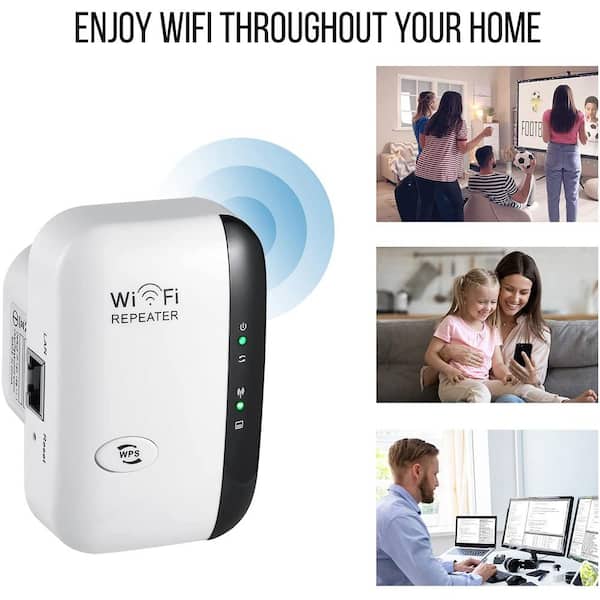 WiFi Extender Signal Booster 300Mbps Internet Extender Booster with  Ethernet Port Wireless WiFi Repeater with Rotatable Antennas WiFi Range  Extender