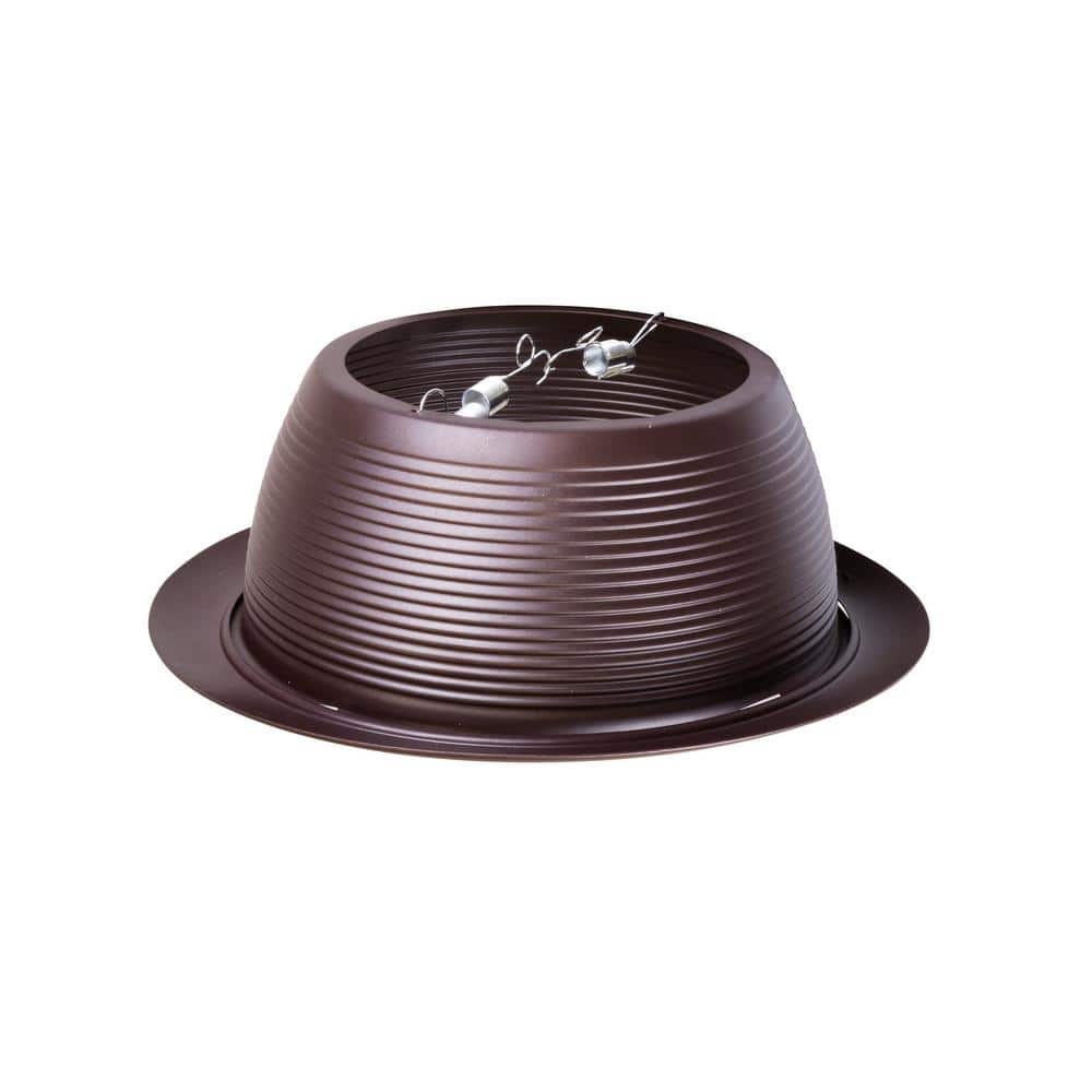 6-Inch White and Oil Rubbed Bronze Aluminum Recessed Baffle Trim