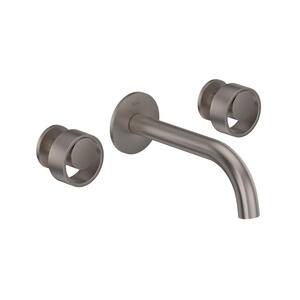 Eclissi Double Handle Wall Mounted Faucet in Satin Nickel