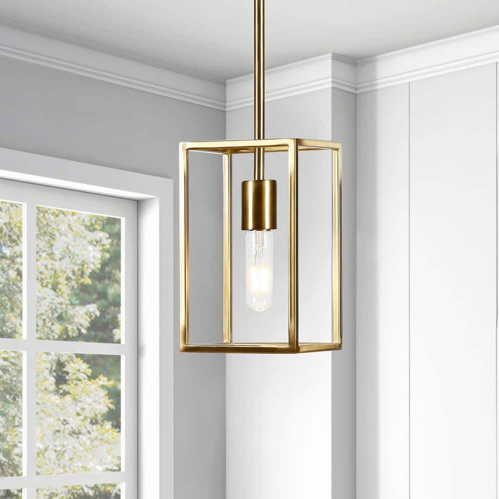 Kilkenny Geometric Brass Square Pendant with 8 ft Cord