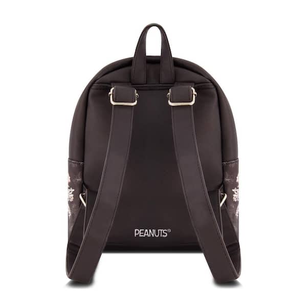 Peanuts Snoopy 10 in. Black Mini Backpack, Small Bookbag