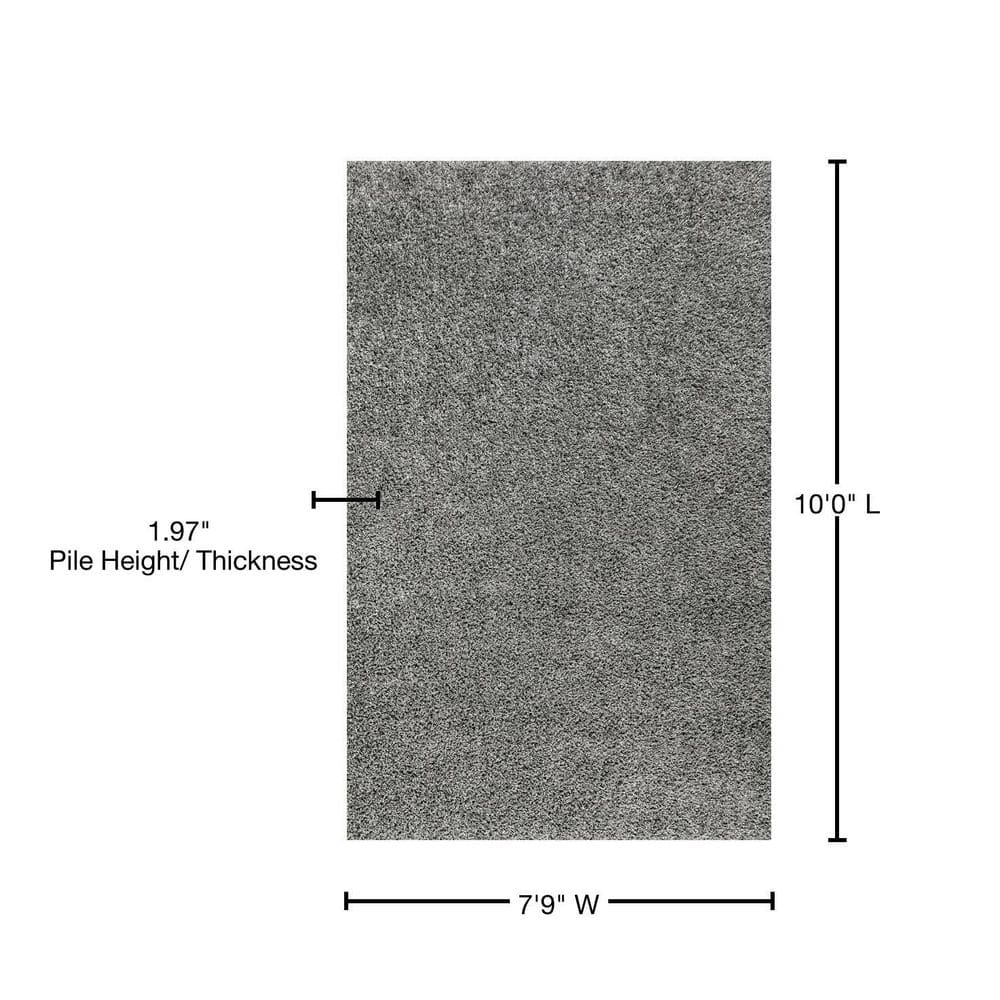 Mercer Charcoal Shag Plush 8' x 10' Synthetic Area Rug
