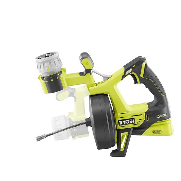 RYOBI ONE 18V Hybrid Drain Auger And Ah Compact Battery And Charger ...