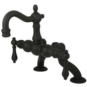 Vintage 2-Handle Deck-Mount Clawfoot Tub Faucets in Oil Rubbed Bronze