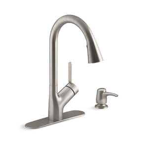 Setra Single-Handle Pull-Down Sprayer Kitchen Faucet in Vibrant Stainless