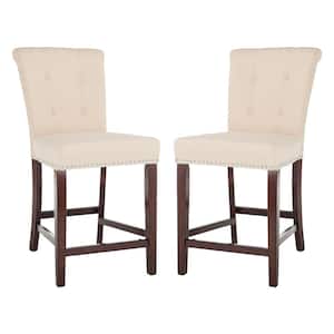 Taylor 26 in. Wood Beige Counter Stool (Set of 2)