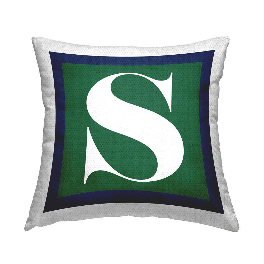 Bold Green Letter S Square Outdoor Throw Pillow price history on PriceWatchPro