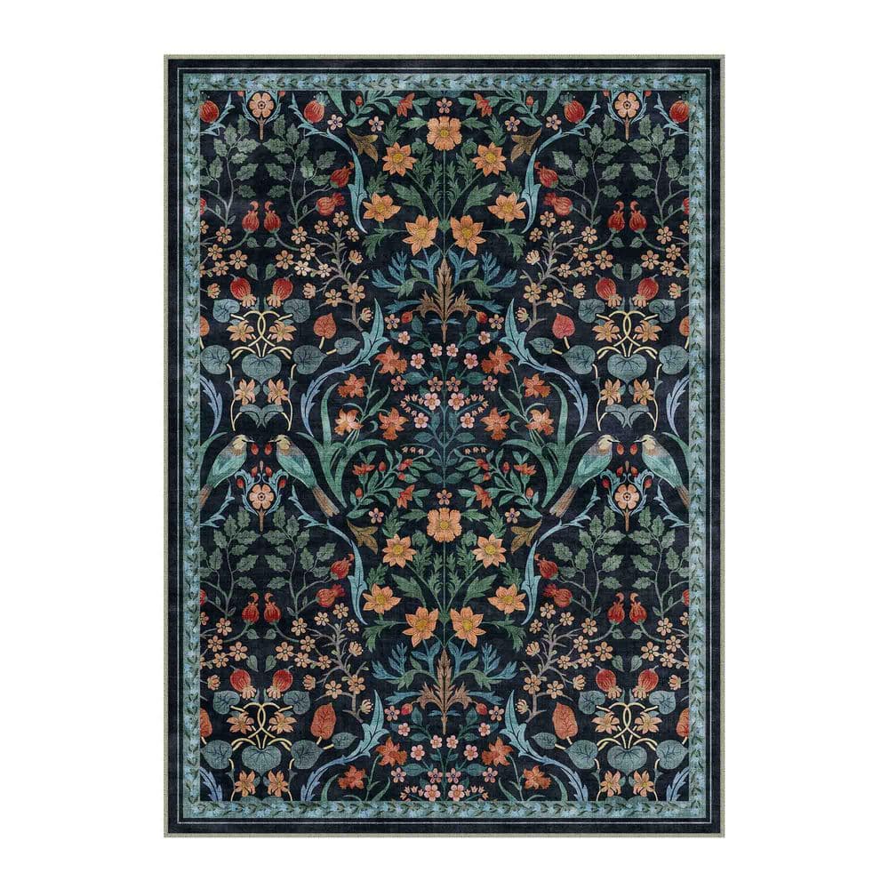 Spring 8 ft. X 10 ft. Blue Floral Area Rug price history on PriceWatchPro