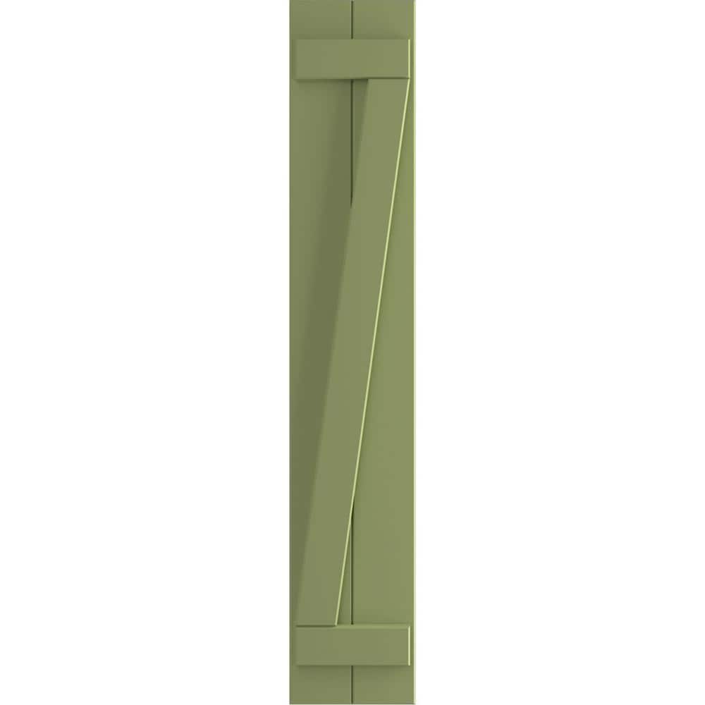10-3/4 in. x 64 in. True Fit PVC 2-Board Joined Board and Batten Shutters with Z-Bar in Moss Green price history on PriceWatchPro