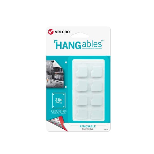 VELCRO HANGables Removable Wall Fasteners Squares (8-Count)