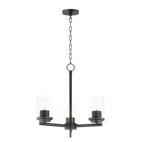 Corona 3-Light Brown Chandelier