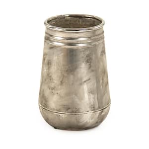 Distressed Metallic Silver Vase (10039S A840)