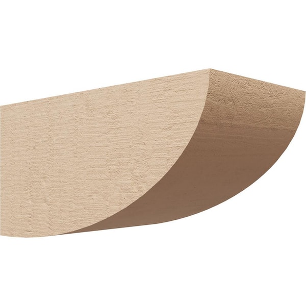 Ekena Millwork 5 in. x 5 in. x 10 in. Series 3 Wide Durham Rough Cedar Woodgrain Timberthane Polyurethane Corbel, Primed Tan