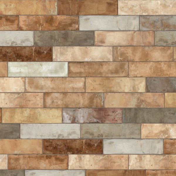 Merola Tile Terre Rosso 9-7/8 in. x 39-1/2 in. Porcelain Floor and Wall Tile (19.25 sq. ft./Case)