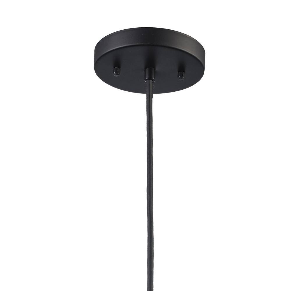Curry Black Mini Pendant Light with Clear Glass Shade