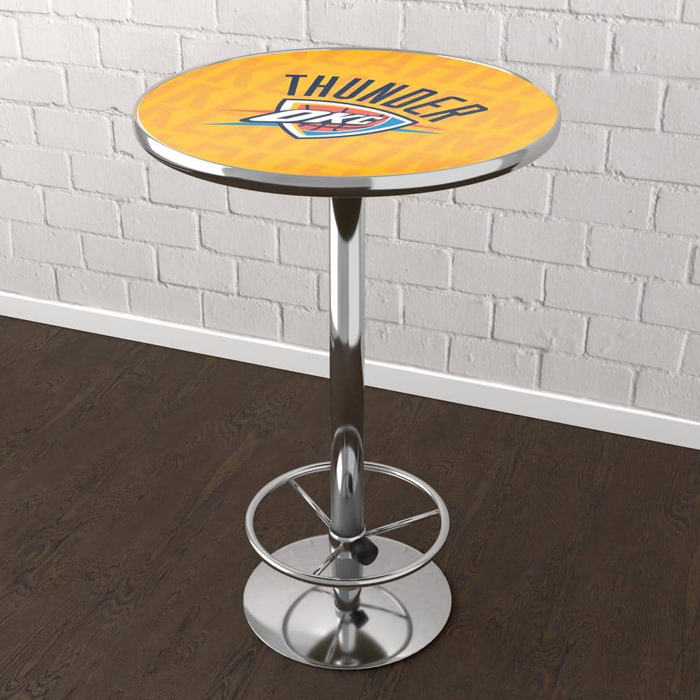 Oklahoma City Thunder City Yellow 42 in. Bar Table