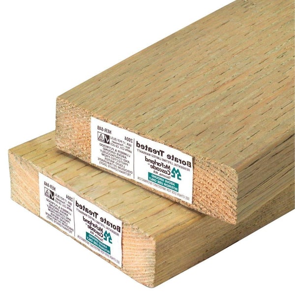 Unbranded 2 in. x 4 in. x 16 ft. Borate Pressure-Treated Lumber