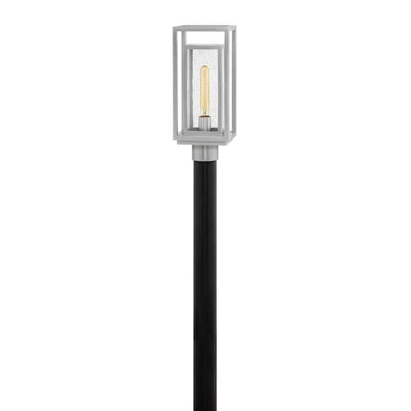 HINKLEY Republic 17" 1 Light Satin Nickel Low Voltage for Outdoor Pier or Post Mount