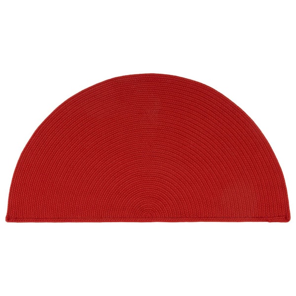 SAFAVIEH Braided Rust 2 ft. x 4 ft. Machine Washable Solid Color Gradient Specialty Area Rug