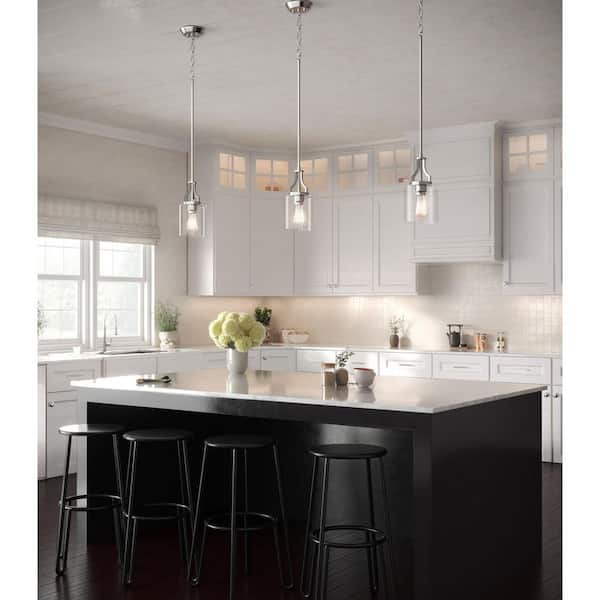 Progress Lighting Lassiter 1-Light Brushed Nickel Mini-Pendant