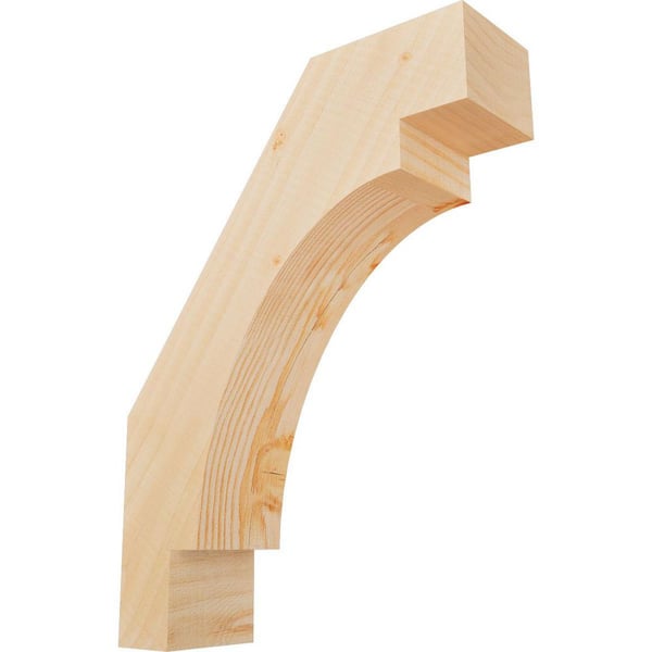 Ekena Millwork 3 1/2"W x 12"D x 16"H Merced Smooth Knee Brace, Douglas Fir