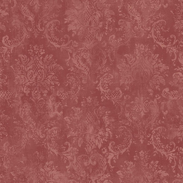 Canvas Damask Vinyl Roll Wallpaper (Covers 55 sq. ft.)