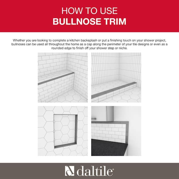 Best Seller Daltile Restore Bright White 2 in. x 6 in. Ceramic Bullnose Wall Trim (0.08 sq. ft. / Piece) Best Seller Daltile Restore Bright White 2 in. x 6 in. Ceramic Bullnose Wall Trim (0.08 sq. ft. / Piece)