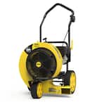 160 MPH 1300 CFM 224 cc Walk-Behind Gas Leaf Blower with Swivel Front Wheel and 90-Degree Flow Diverter