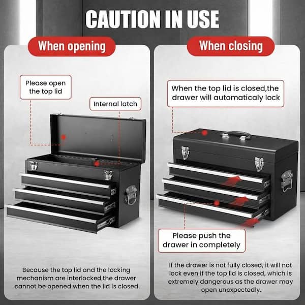 Oyezvary 438-Piece Mechanics Tool Set with 3-Drawer Heavy Duty