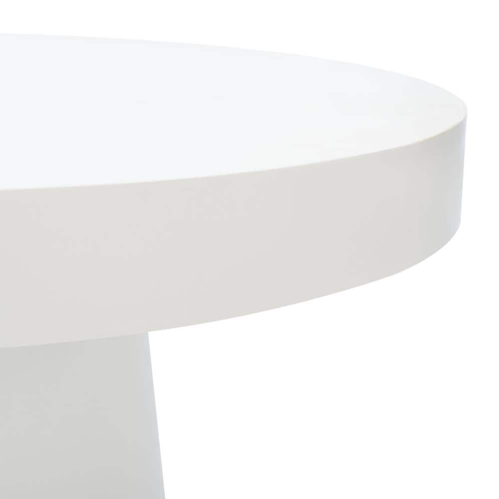 White Round Acrylic Minimalist Coffee Table