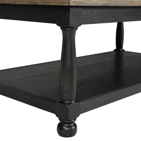 Furniture of America Windcrest 48 in. Weathered Black and Furniture of America Windcrest 48 in. Weathered Black and