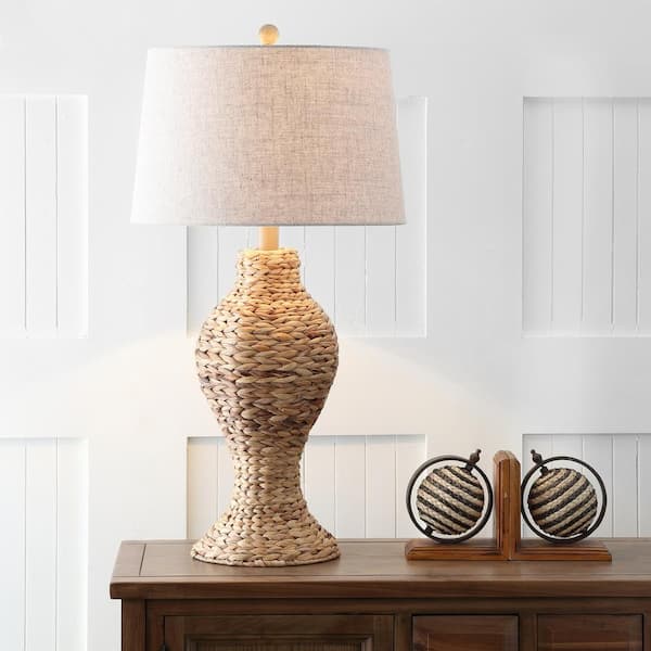 JONATHAN Y Elicia 31 in. Natural Seagrass Weave Table Lamp