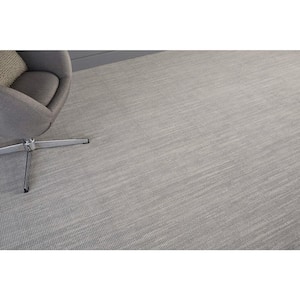 Terrestrial - Spire - Gray 13.2 ft. 35.39 oz. Wool Loop Installed Carpet