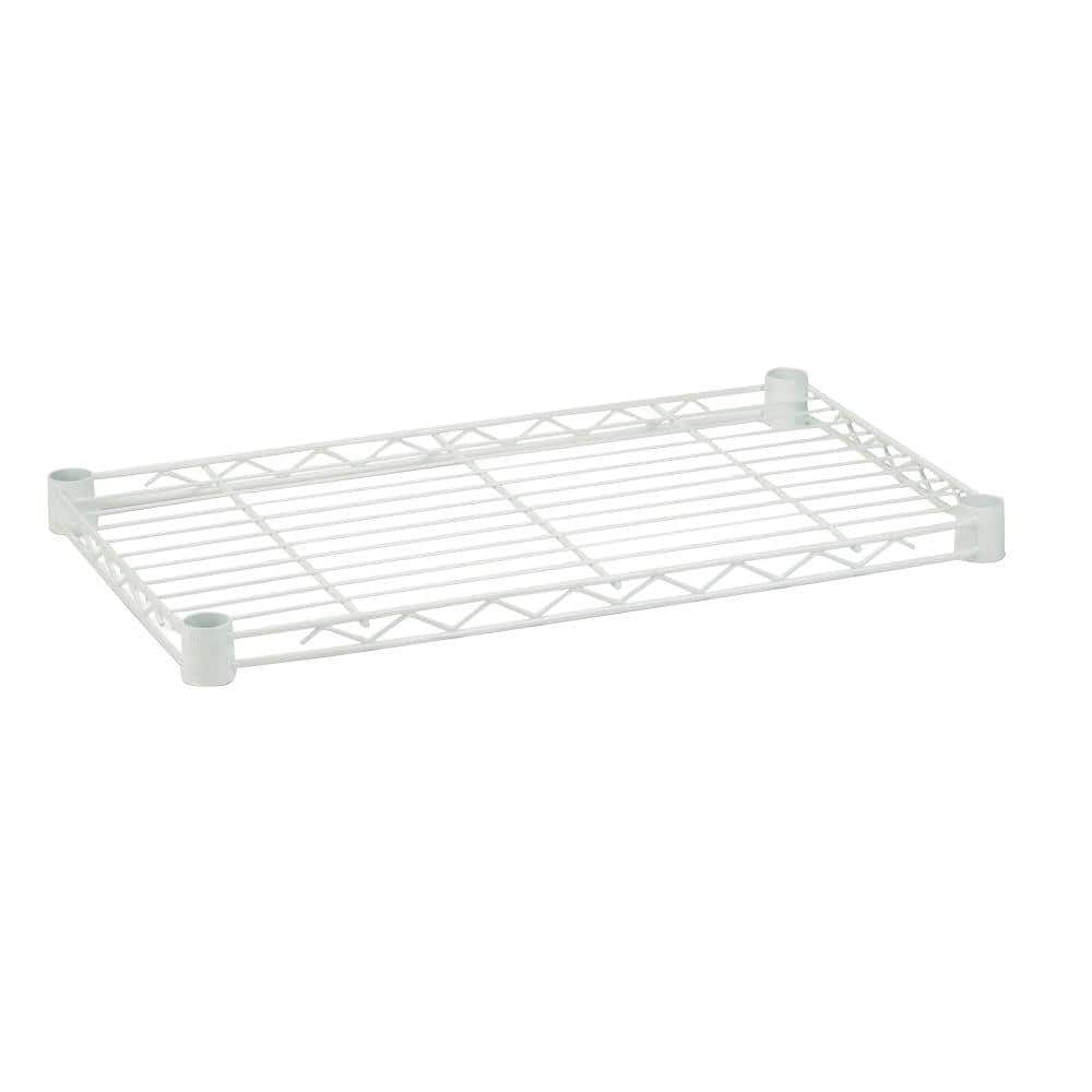 HoneyCanDo 24 in. x 48 in. Steel Shelf in White SHF800W2448 The