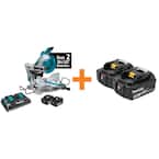 18-Volt X2 LXT 10 in. Brushless Cordless Dual-Bevel Sliding Compound Miter Saw Kit Laser 5.0 Ah with Batteries 5.0 Ah