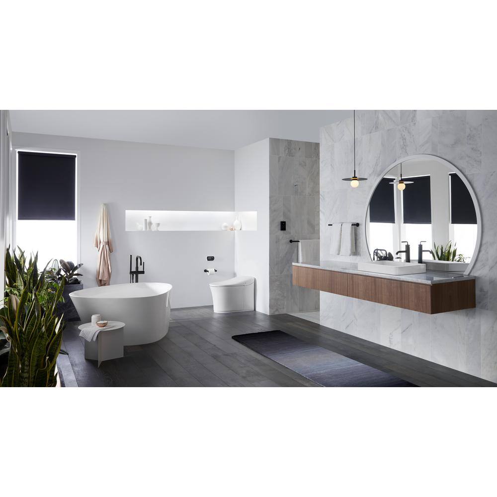 Polished Chrome Floor-Mount Bath Filler with Handshower