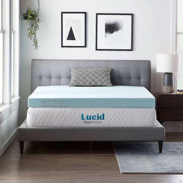 Lucid Comfort Collection 4 Inch Gel And, Memory Foam Bed Frame Full