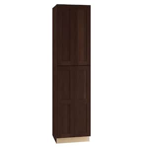 Franklin Stained Manganite Plywood Shaker Assembled Utility Pantry Kitchen Cabinet Sft Cls 24 in W x 24 in D x 90 in H
