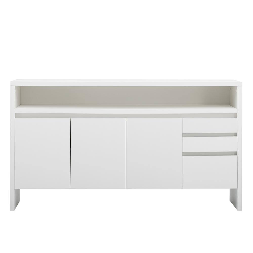 60 in. W x 15 in. D x 34 in. H White MDF Ready to Assemble Comtemporary Kit