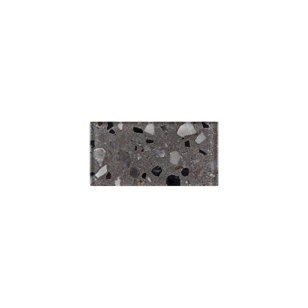 Gray Earthstone 3 in. x 6 in. x 8mm Glass Subway Tile Sample price history on PriceWatchPro
