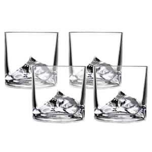 Mount Everest Crystal 10 oz. Bourban Whiskey Glasses (Set of 4)