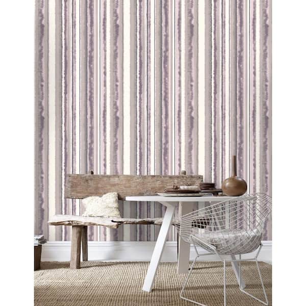 Graham & Brown Romany Stripe Lavender Wallpaper