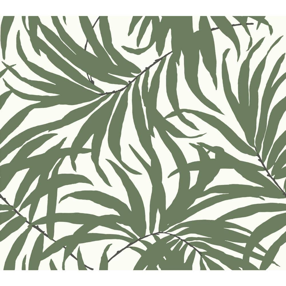 York Wallcoverings Green Bali Leaves Peel and Stick Wallpaper 45 sq ft ...