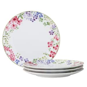 Bloomington Road Colorful 8.25 in. (Multi) Porcelain Salad Plates, (Set of 4)