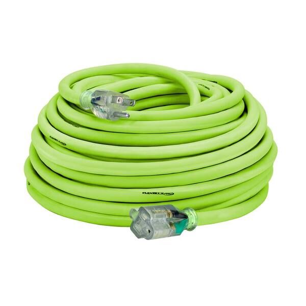 Flexzilla 100 ft. 10/3 AWG SJTW Pro Extension Cord with Lighted Plug